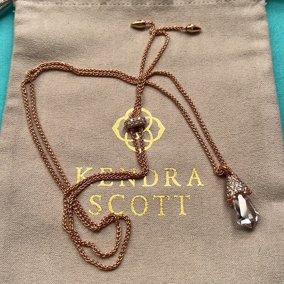 Kendra Scott Adjustable Colby Necklace In Rose Gold - Picture 7 of 7